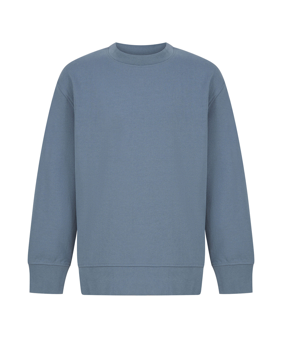Kids sustainable fashion curved hem sweatshirt - Stone Blue