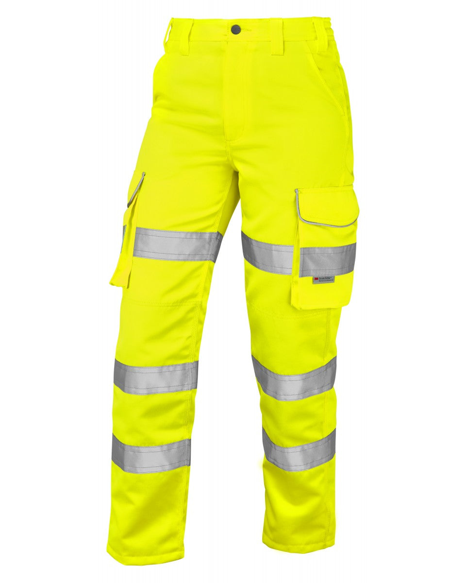 PENNYMOOR ISO 20471 Cl 2 Poly/Cotton Women's Cargo Trouser - HV Yellow