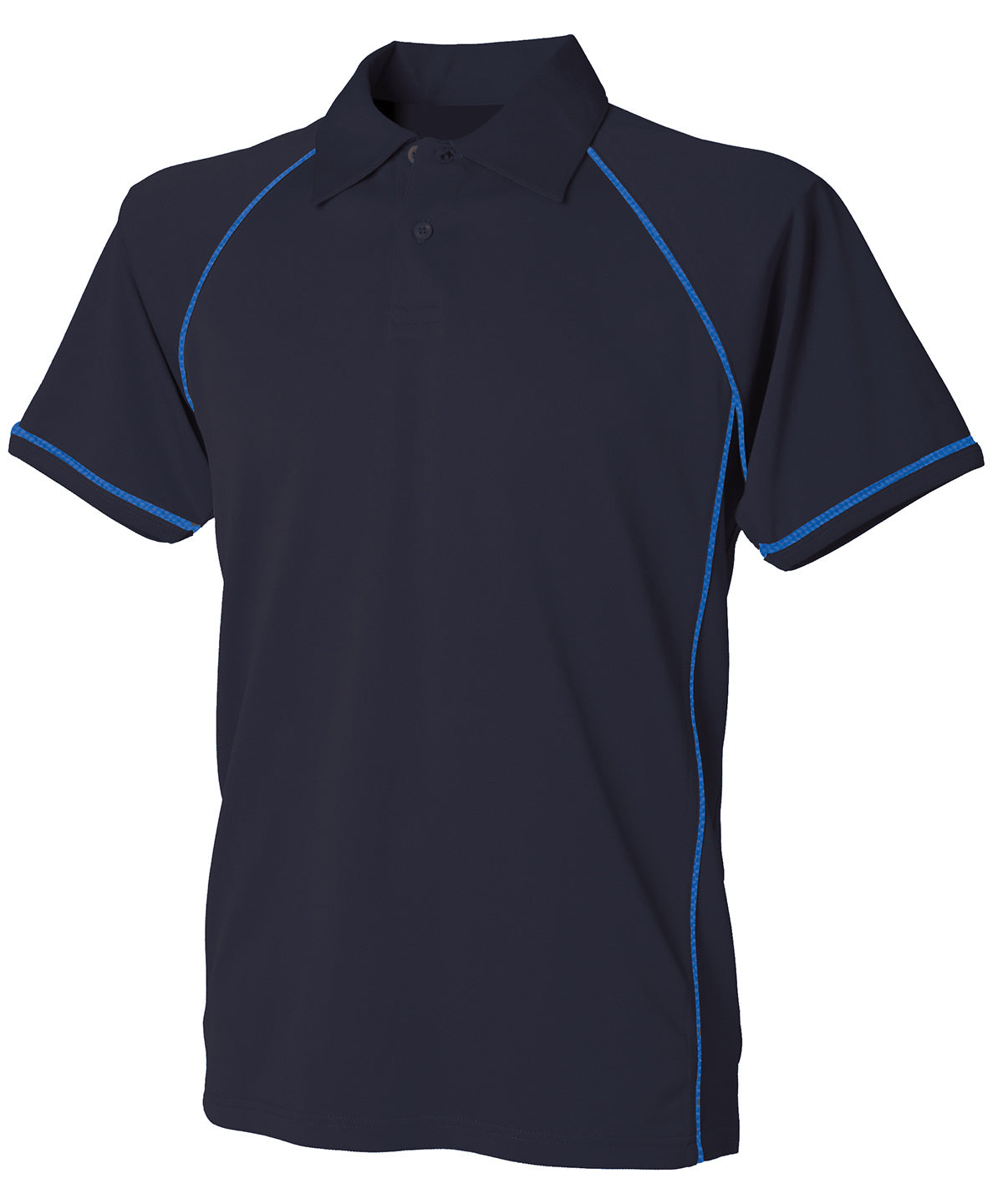 Kids piped performance polo - Navy/Royal/Royal