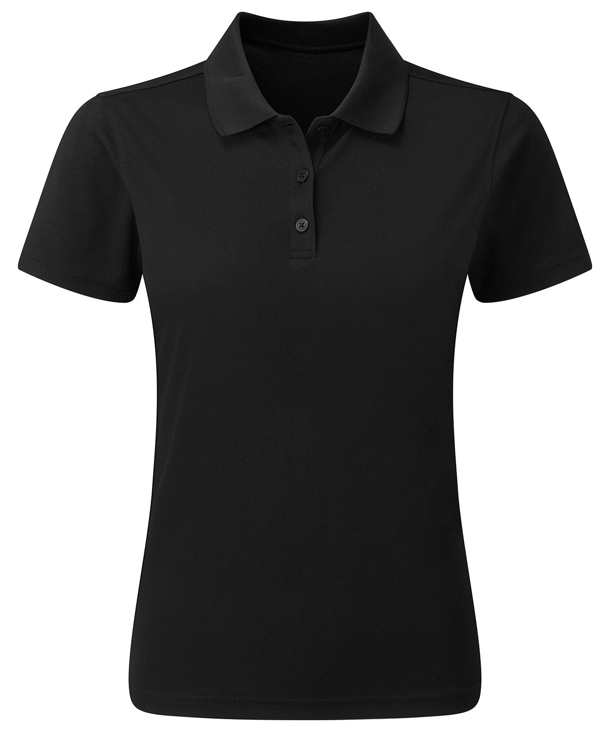 Women's spun dyed sustainable polo shirt - Black