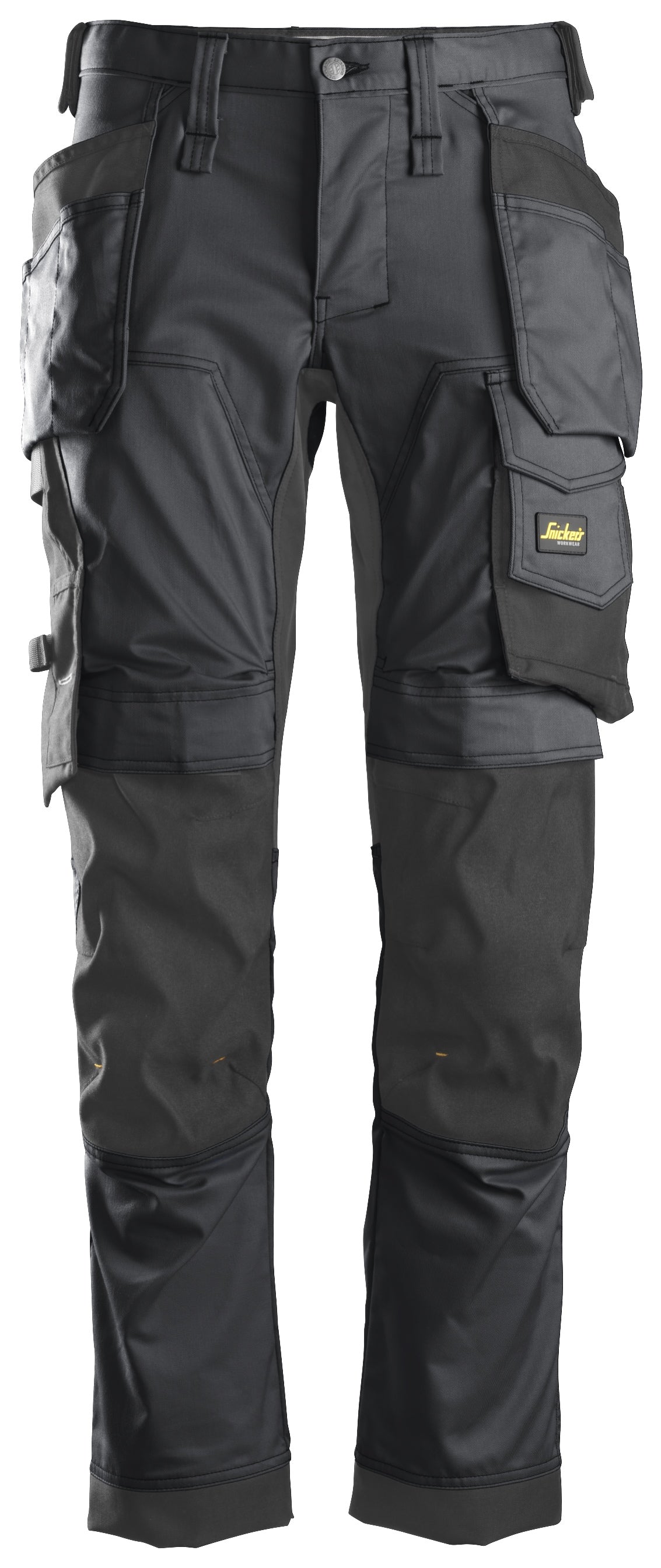 AllroundWork Slim Fit Trousers Holster Pockets Black - Steel grey\Black - 5804