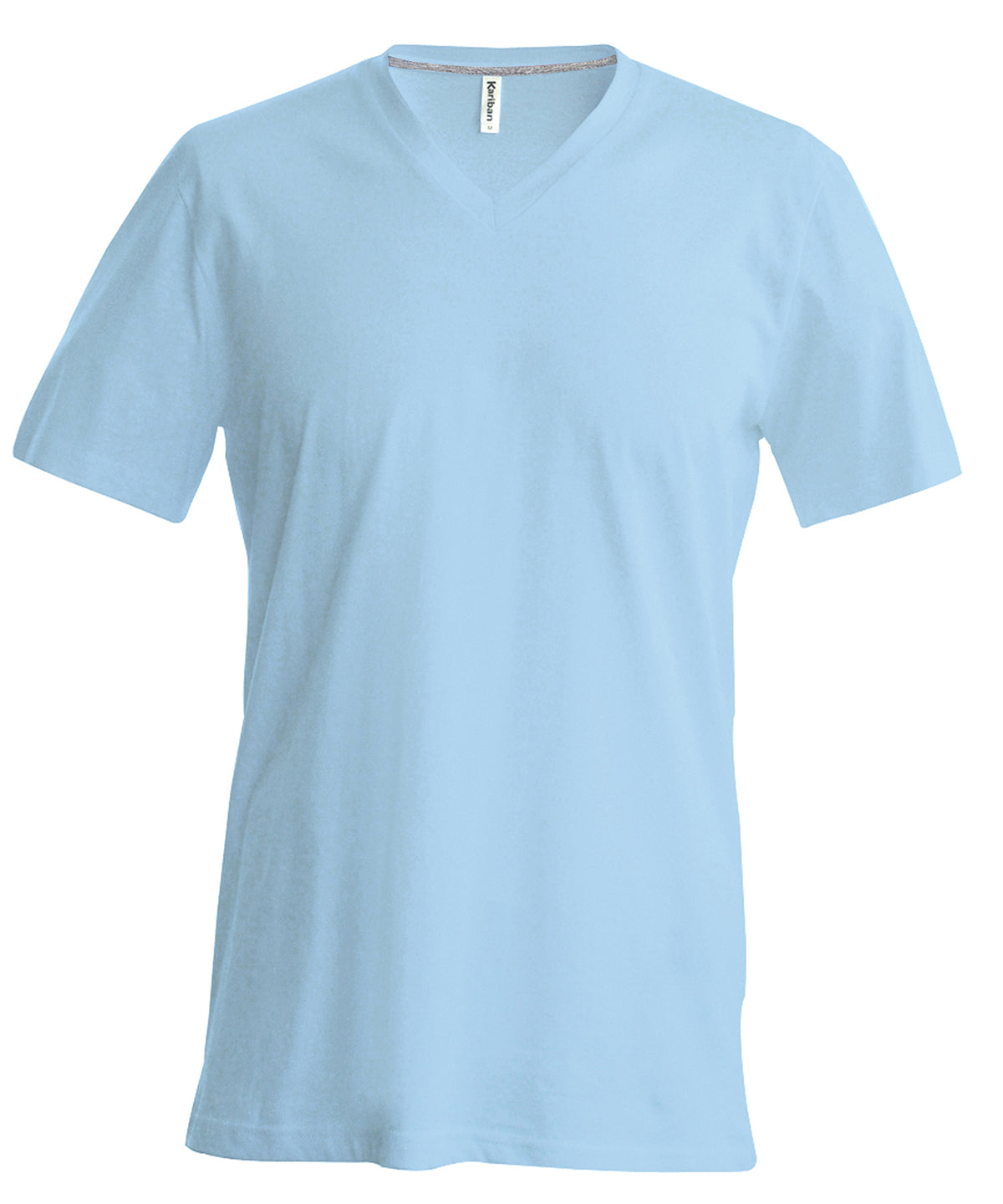 Men's short-sleeved V-neck T-shirt - Sky Blue