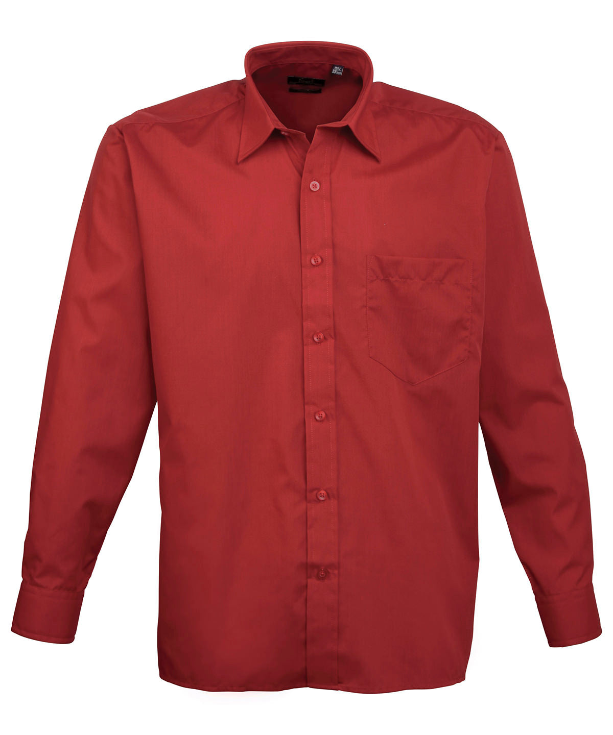 Long sleeve poplin shirt - Burgundy