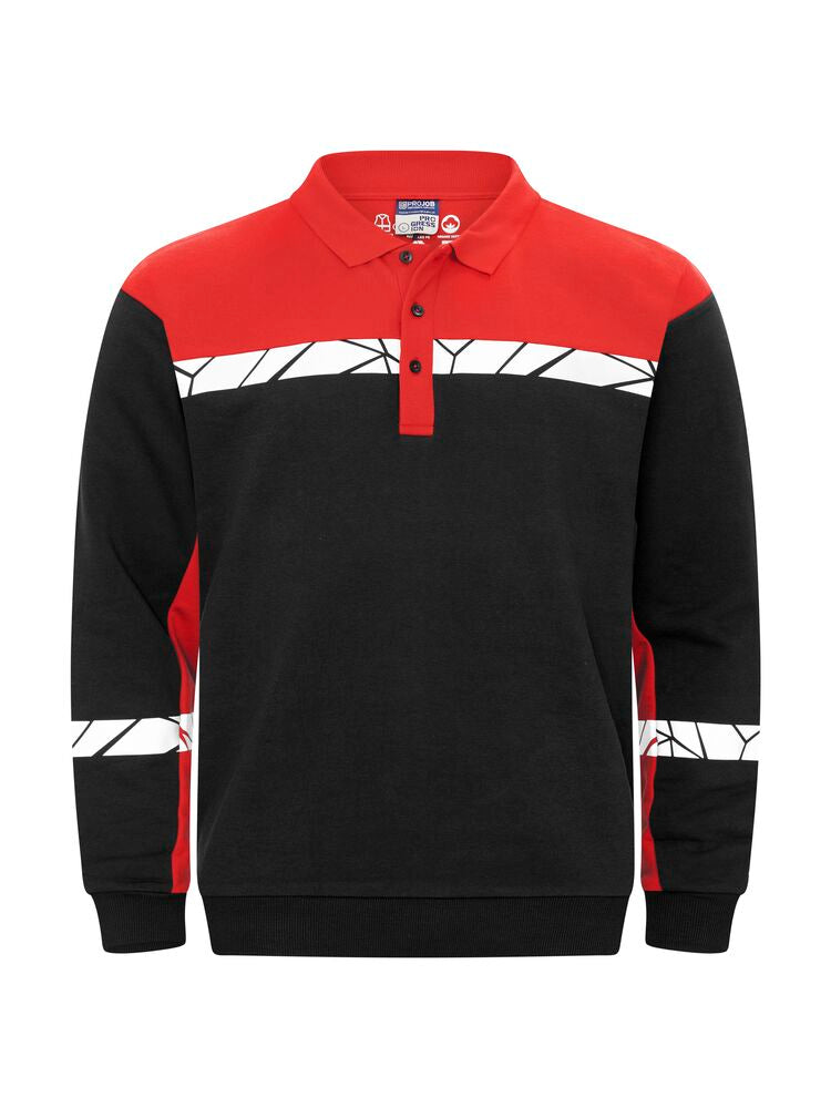 7100 POLO SWEATSHIRT
7100 POLO SWEATSHIRT 9910-VIZ - Black/Red