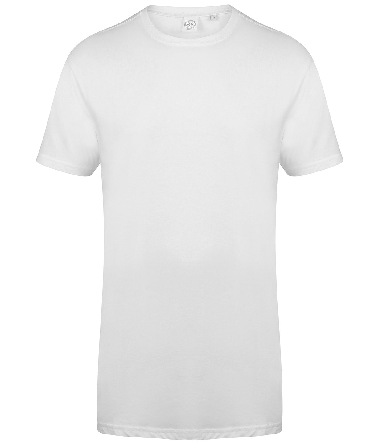 Longline t-shirt with dipped hem - White