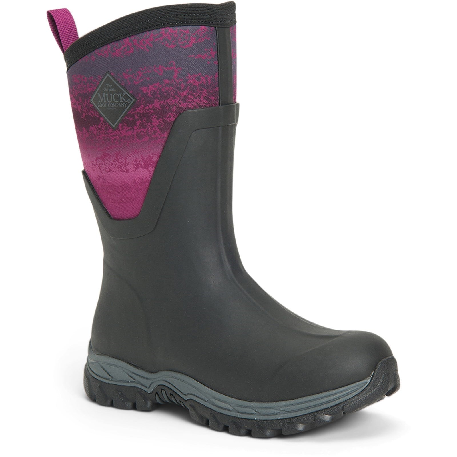 Arctic Sport Mid Wellington Boots - Black/Magenta