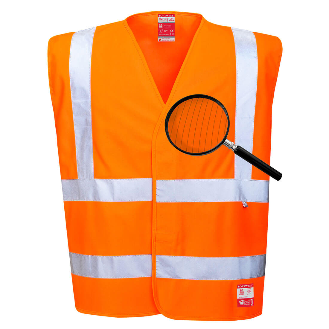 Hi-Vis Anti Static Vest - Flame Resistant - Orange