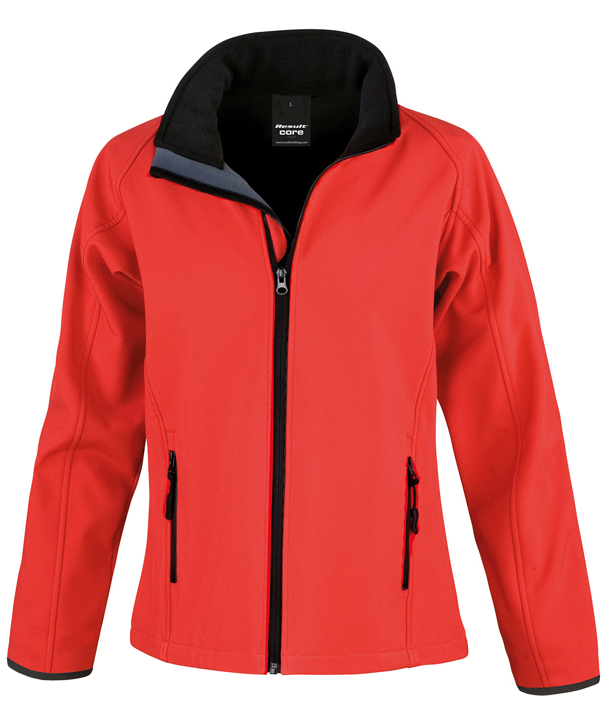 Women's Core printable softshell jacket - Red/Black