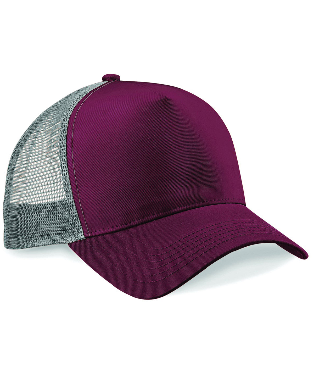 Snapback Trucker - Burgundy/Light Grey