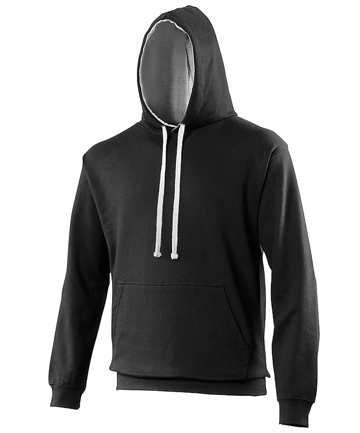 Varsity hoodie - Jet Black/Heather Grey