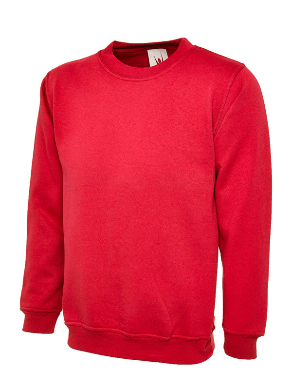 Ladies Deluxe Crew Neck Sweatshirt - Red