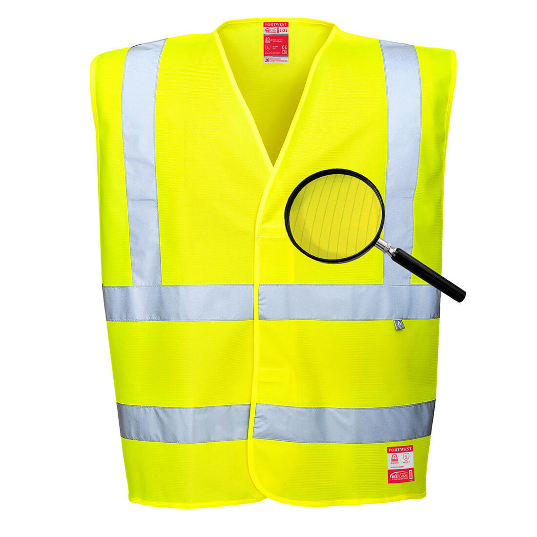 Hi-Vis Anti Static Vest - Flame Resistant - Yellow