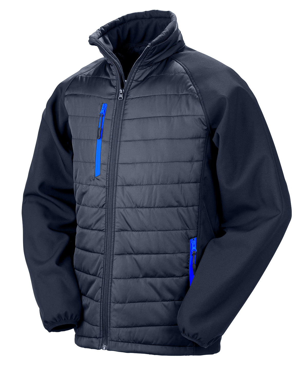 Compass padded softshell jacket - Navy/Royal