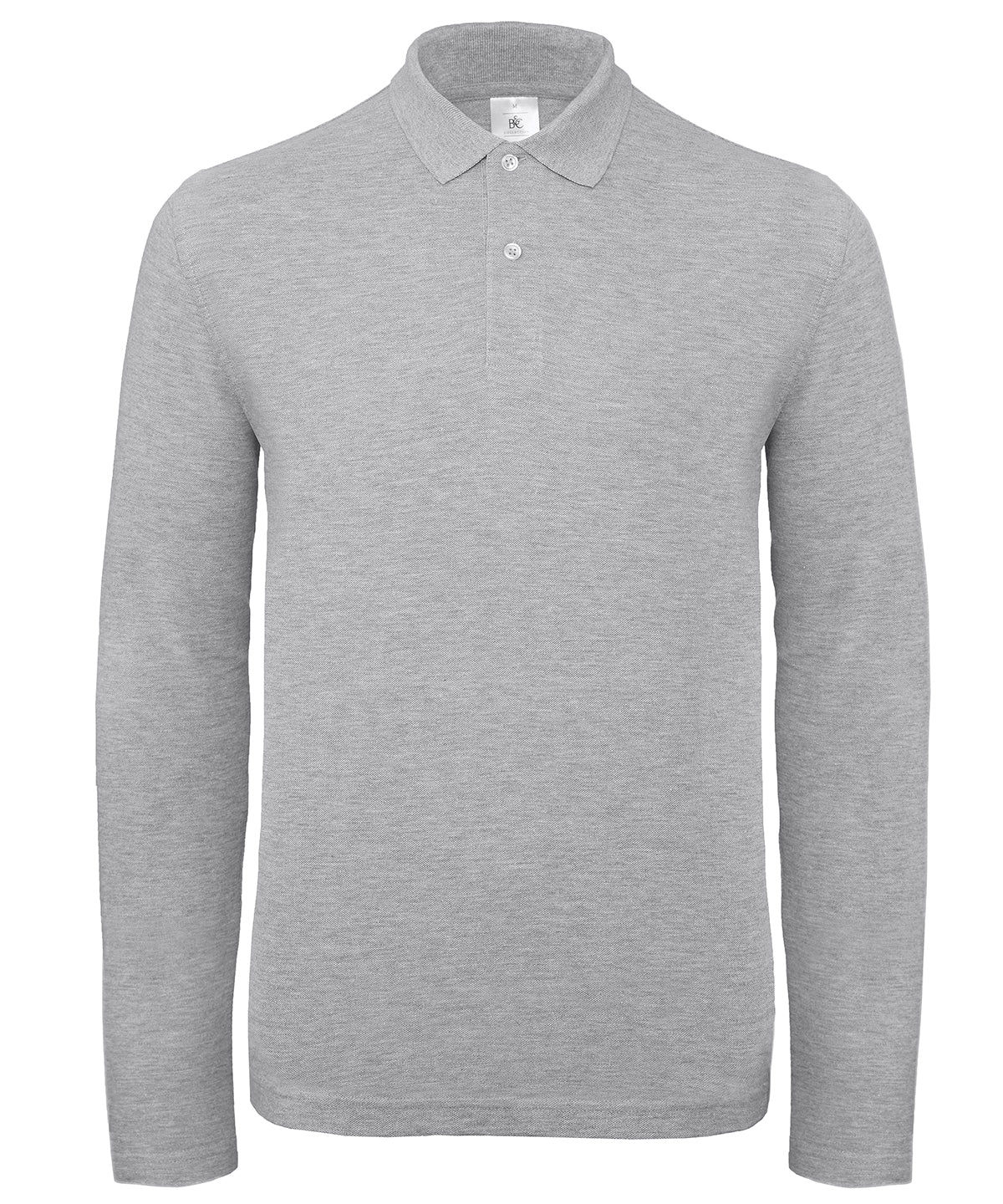 B&C ID.001 LSL - Heather Grey