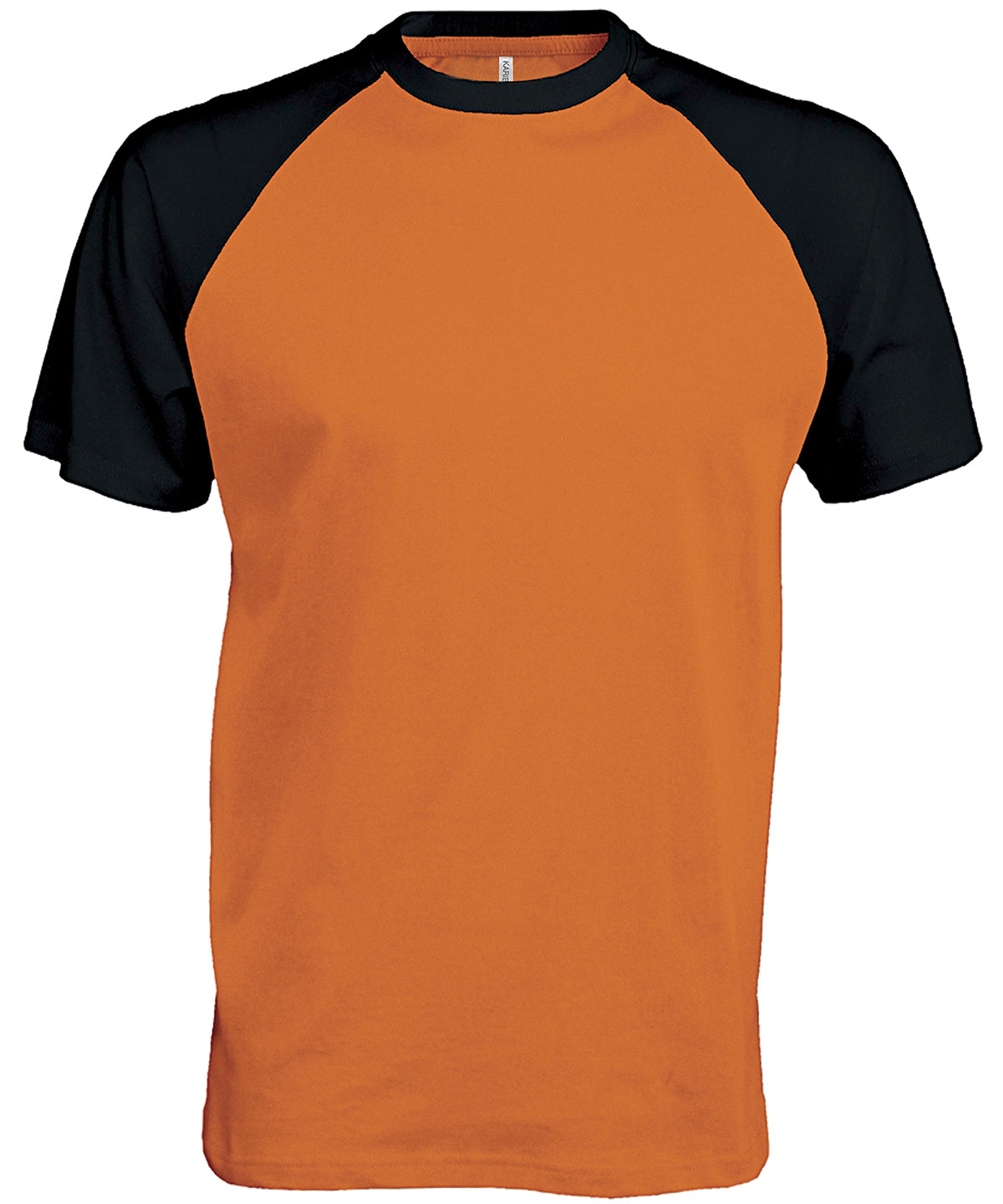 Baseball Short-sleeved two-tone T-shirt - Orange/Black