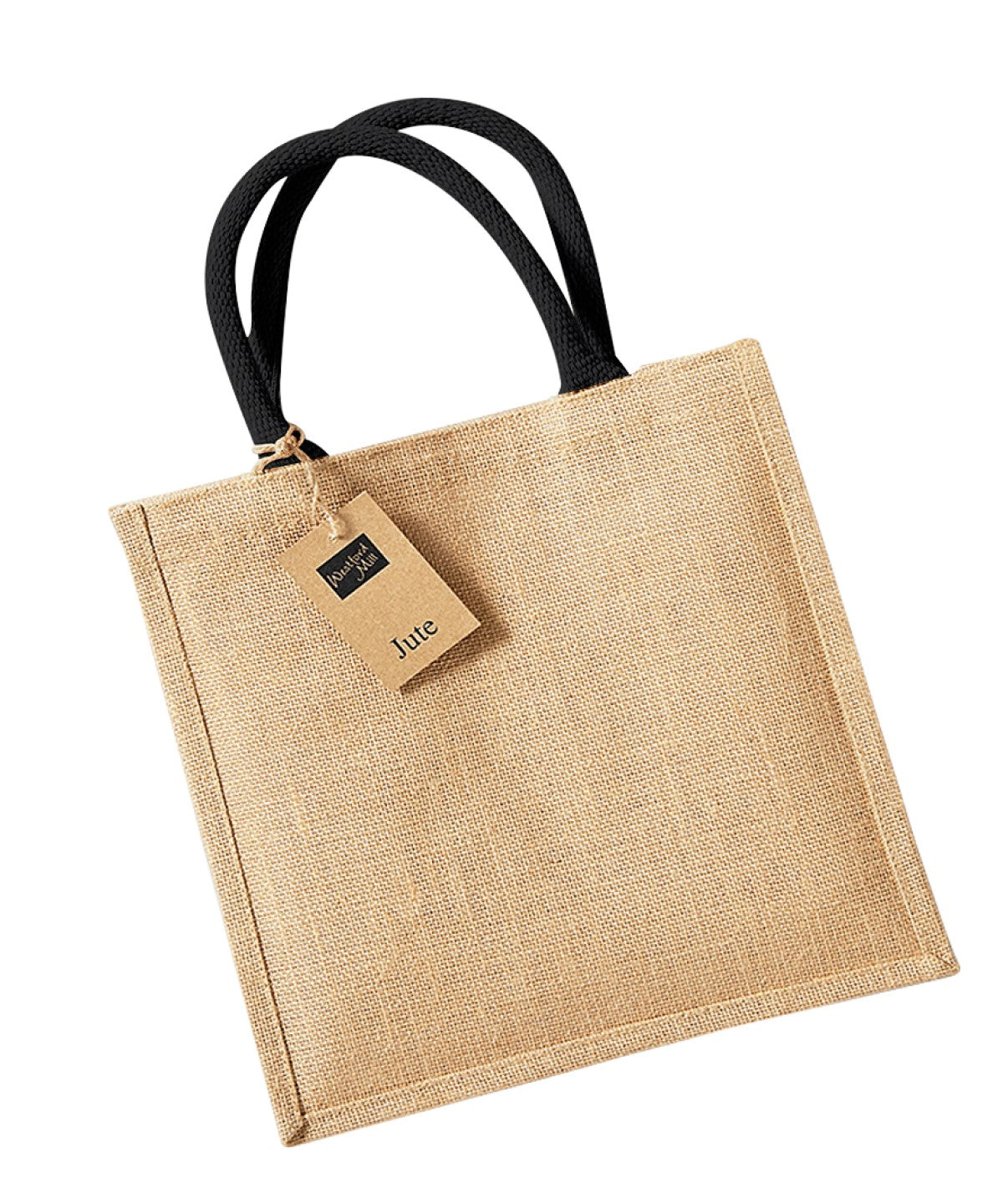 Jute midi tote - Natural/Black