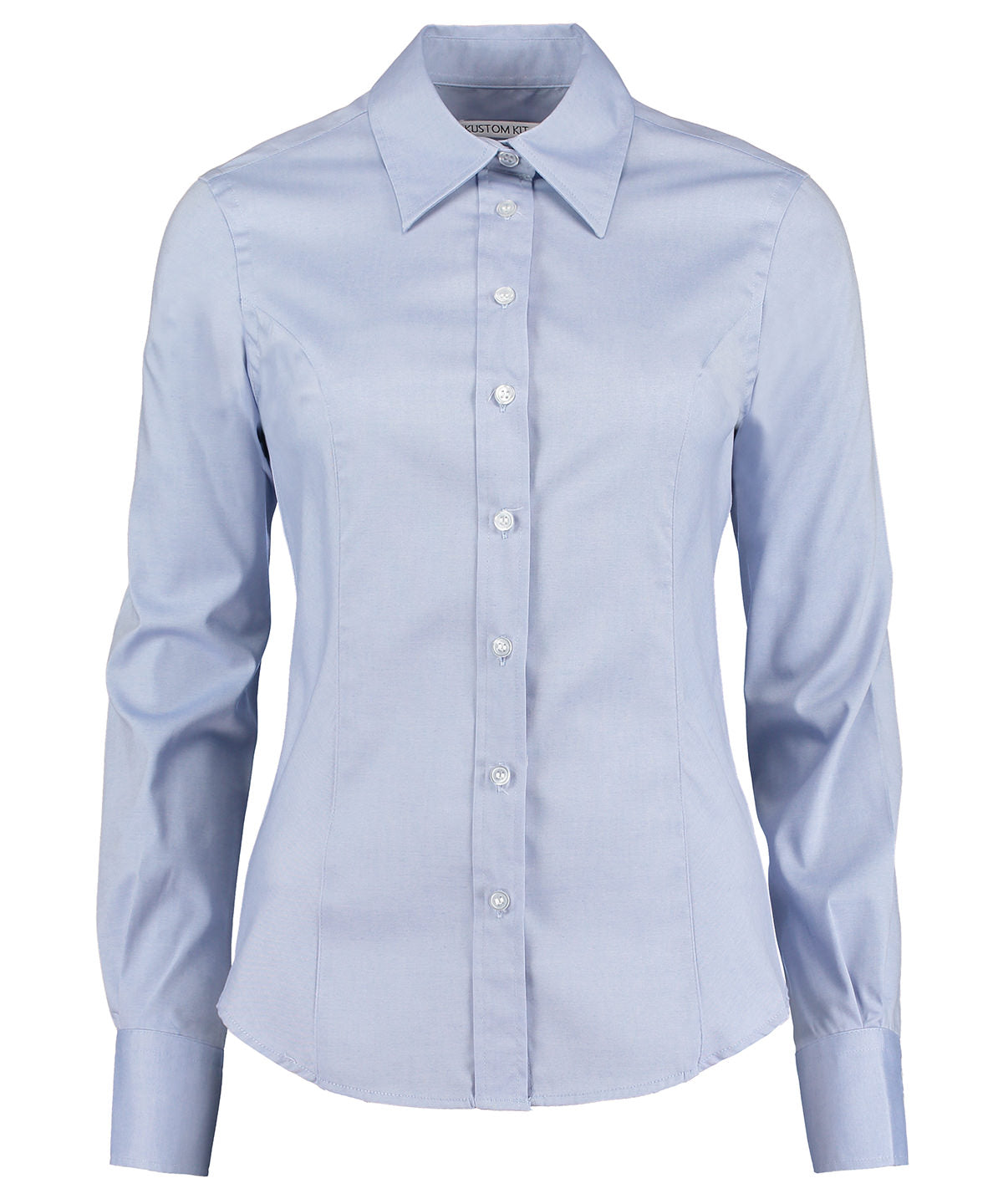 Women's corporate Oxford blouse long-sleeved (tailored fit) - Light Blue