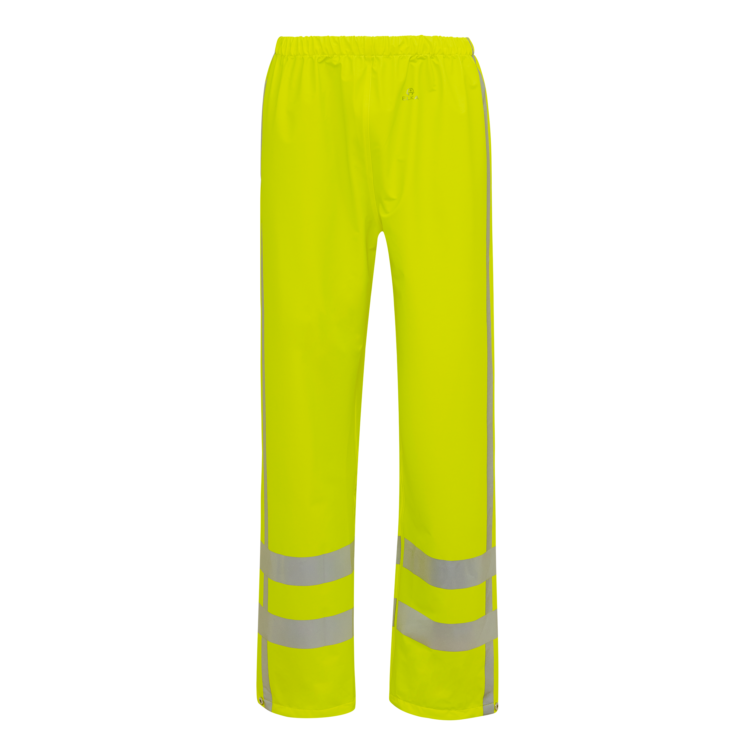 Dry Zone Visible Hi-Vis Rain Trousers with vertical reflective stripes - Fl.yellow