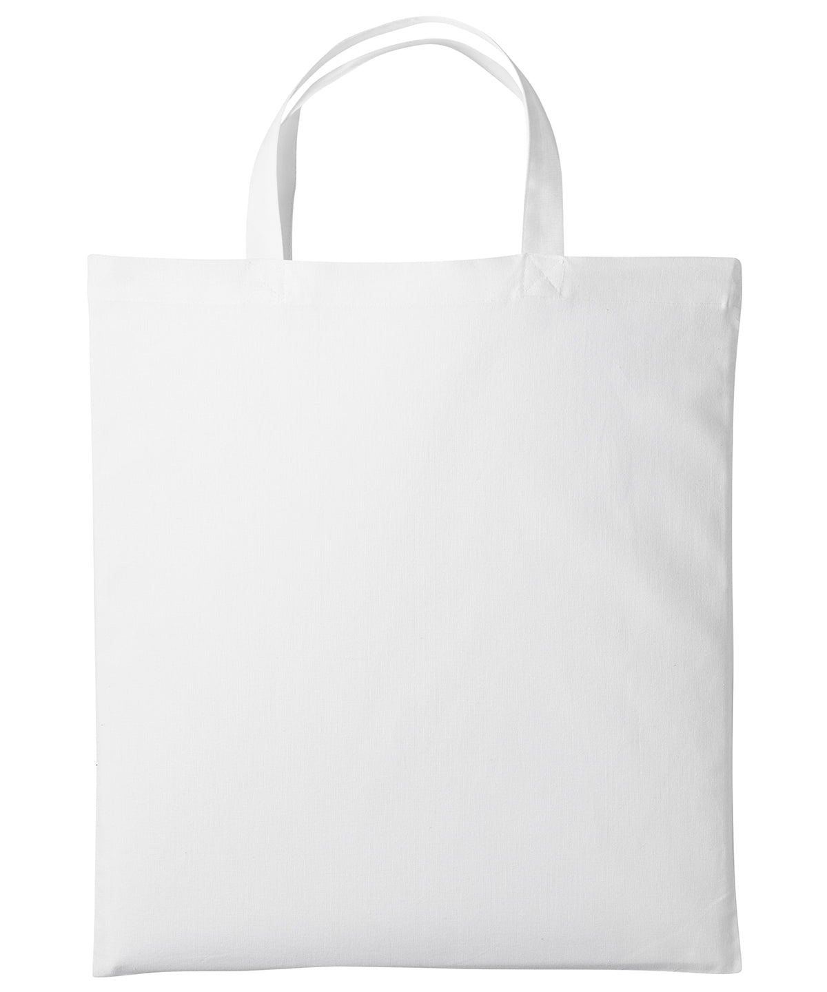 Cotton shopper short handle - White