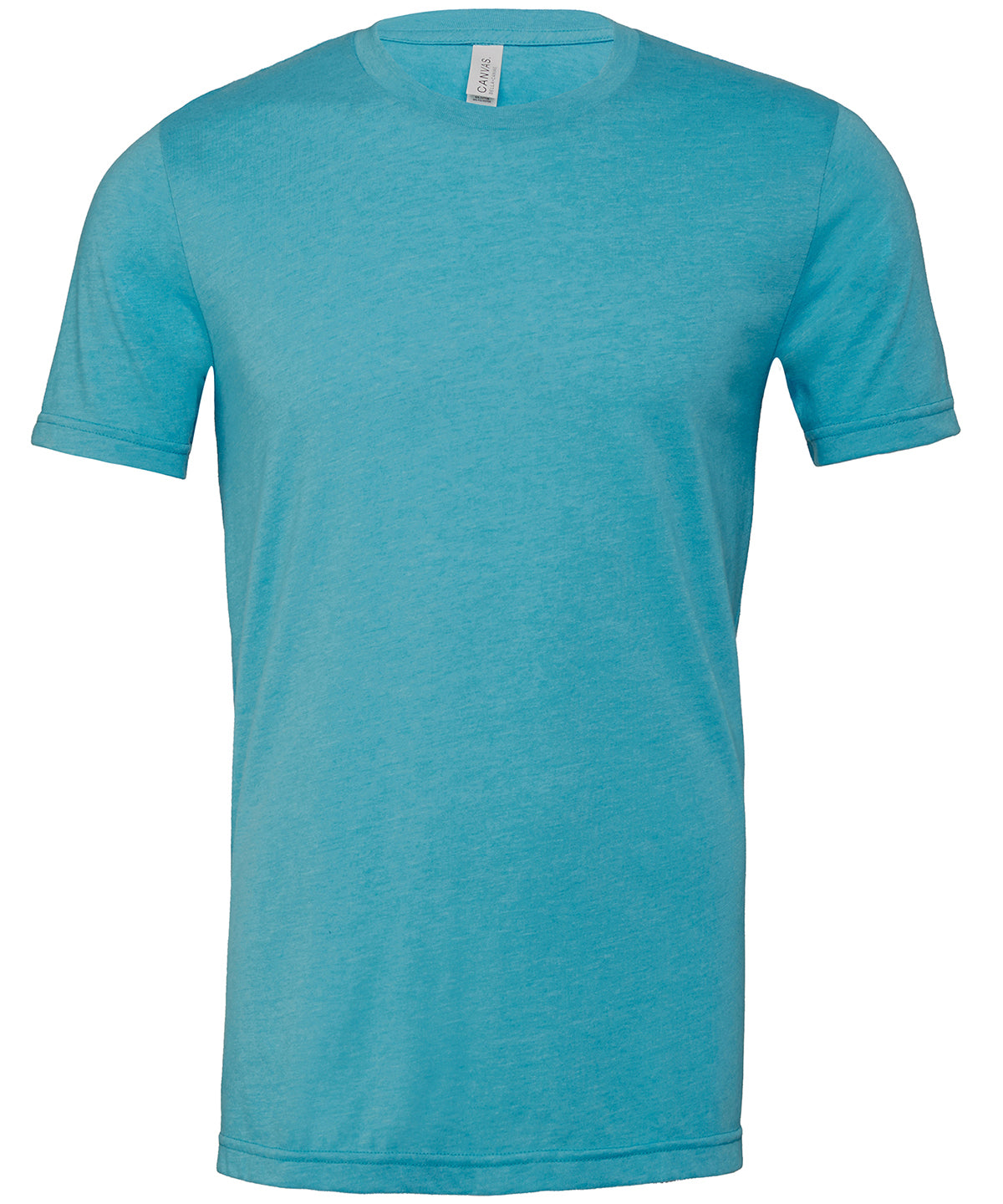 Unisex heather CVC short sleeve t-shirt - Heather Aqua