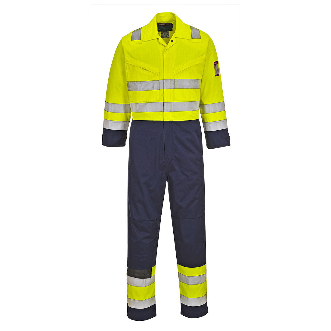 Hi-Vis Modaflame Coverall - Yellow/Navy