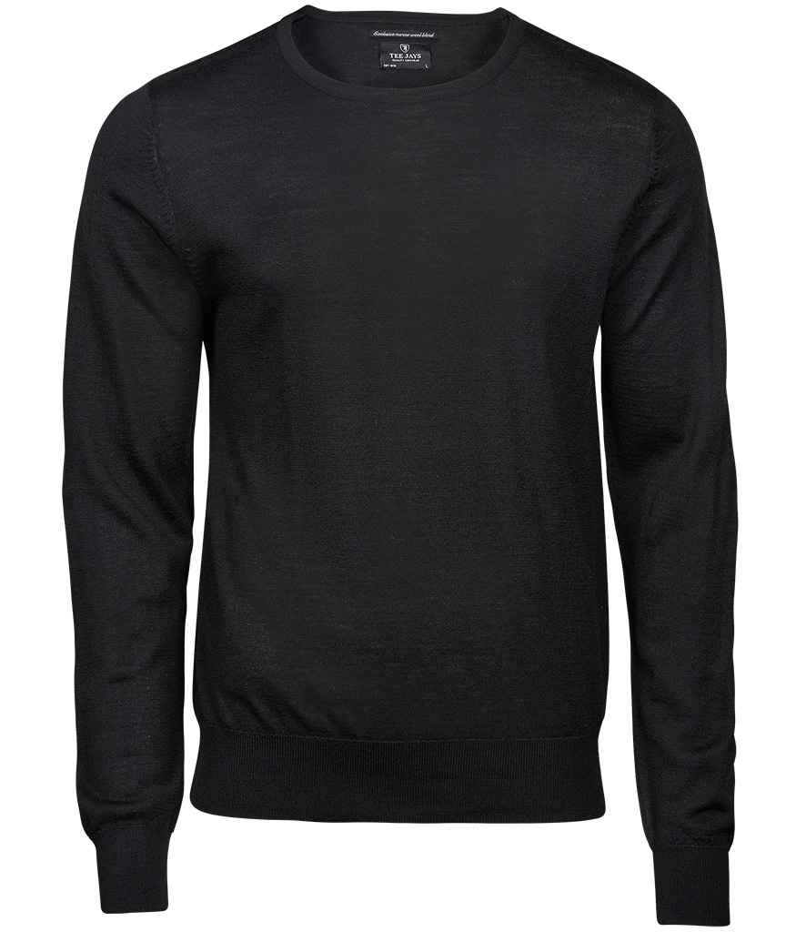 Tee Jays Merino Blend Crew Neck Sweater - Black