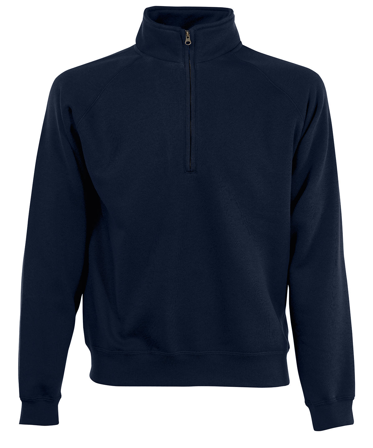 Premium 70/30 zip-neck sweatshirt - Deep Navy