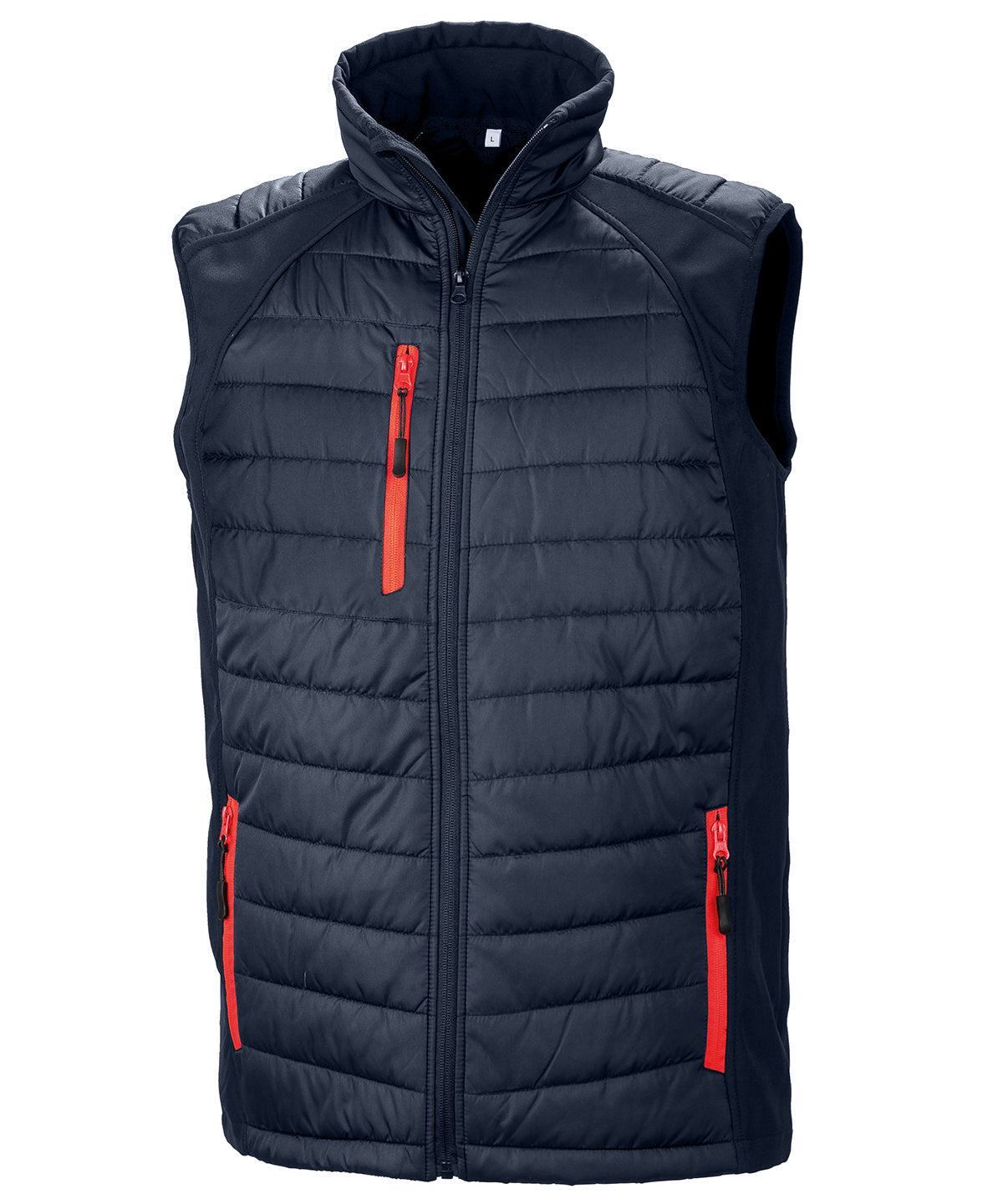 Compass Padded Softshell Gilet - Navy/Red