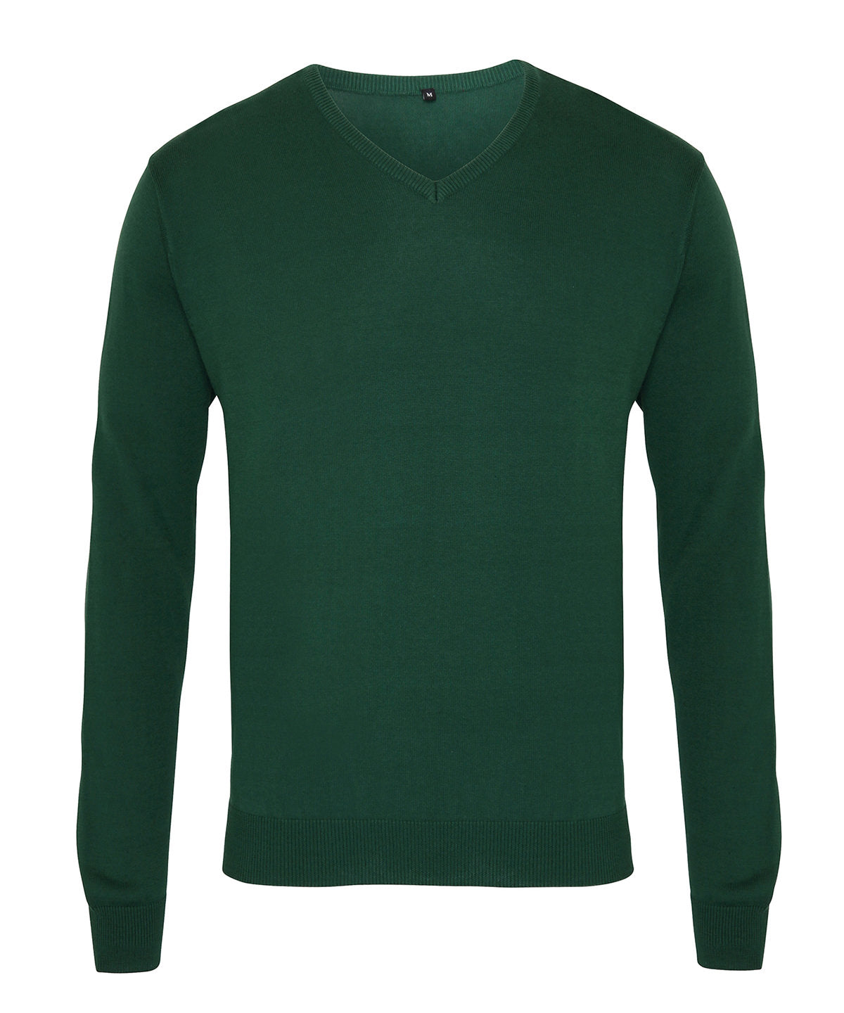 V-neck knitted sweater - Bottle