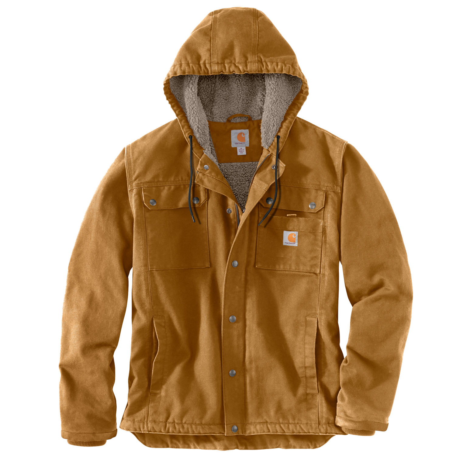 Relaxed Fit Washed Duck Sherpa-Lined Utility Jacket