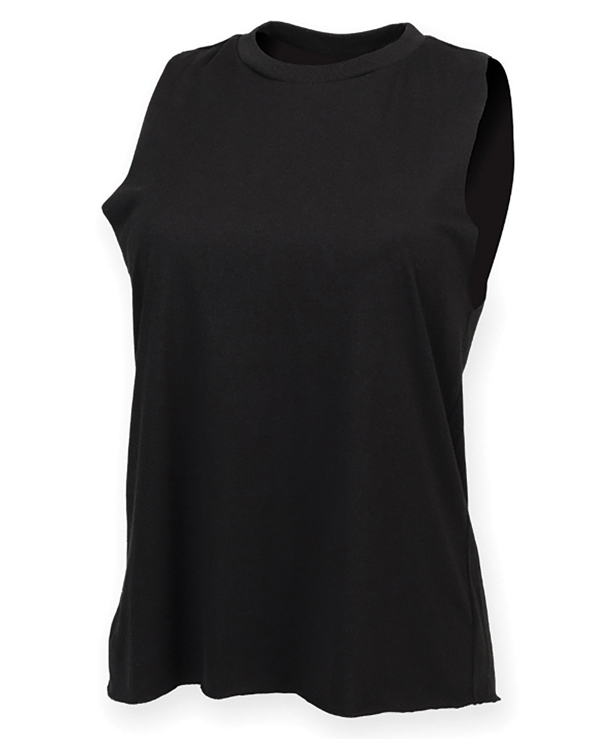 High neck vest - Black