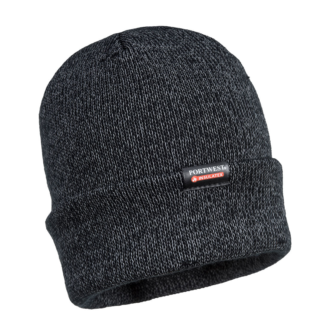 Reflective Knit Beanie Insulatex Lined - Black