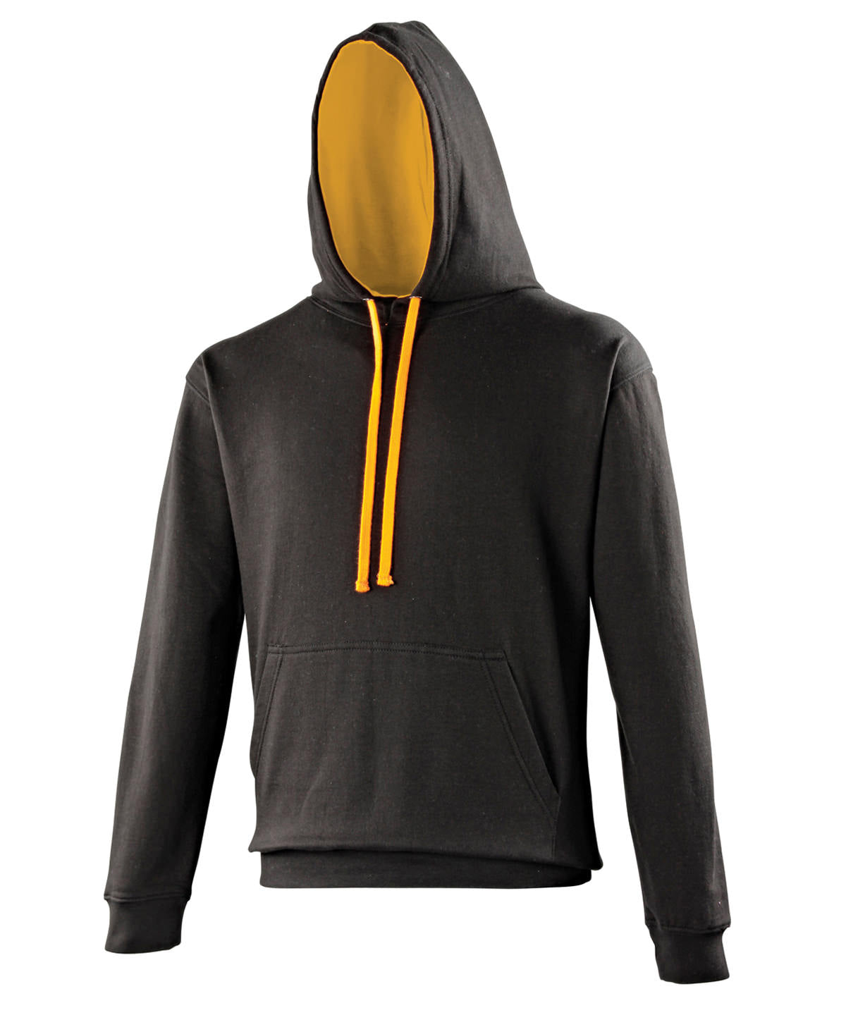 Varsity hoodie - Jet Black/Orange Crush