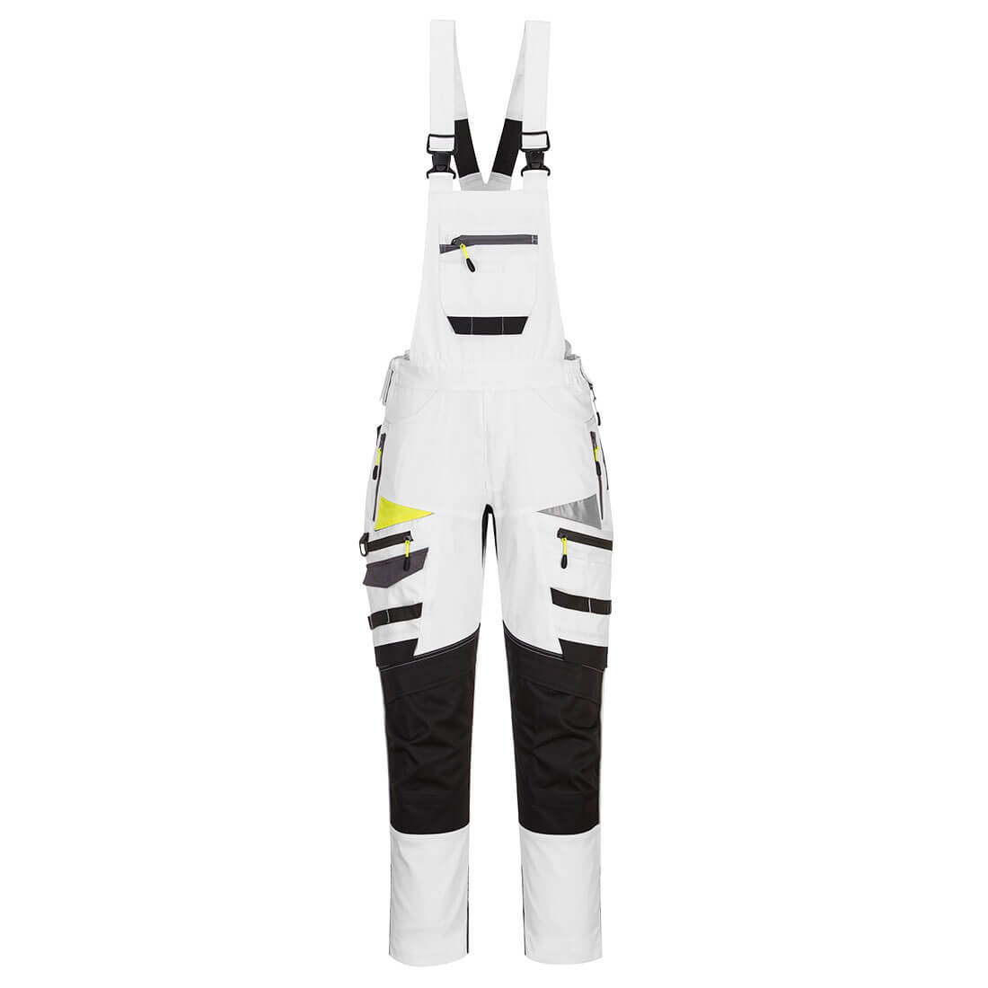 DX4 Work Bib and Brace - White/Grey
