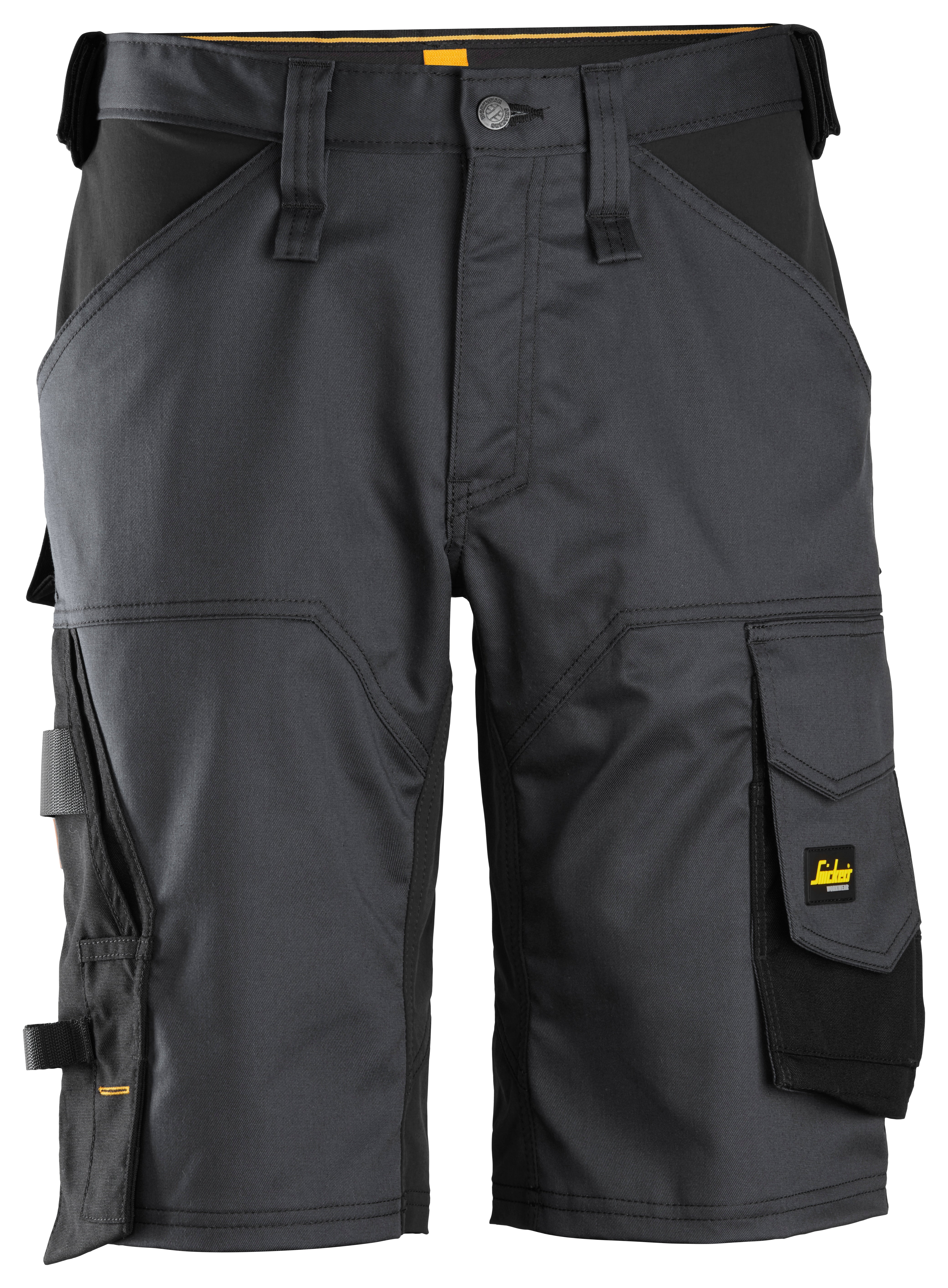 AllroundWork, Stretch Loose Fit Work Shorts - Steel grey\Black - 5804