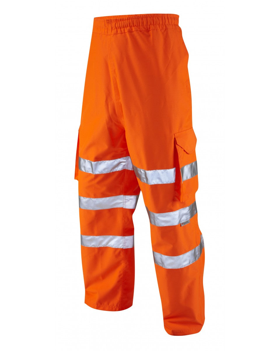 INSTOW ISO 20471 Cl 1 Breathable Cargo Overtrouser - HV Orange
