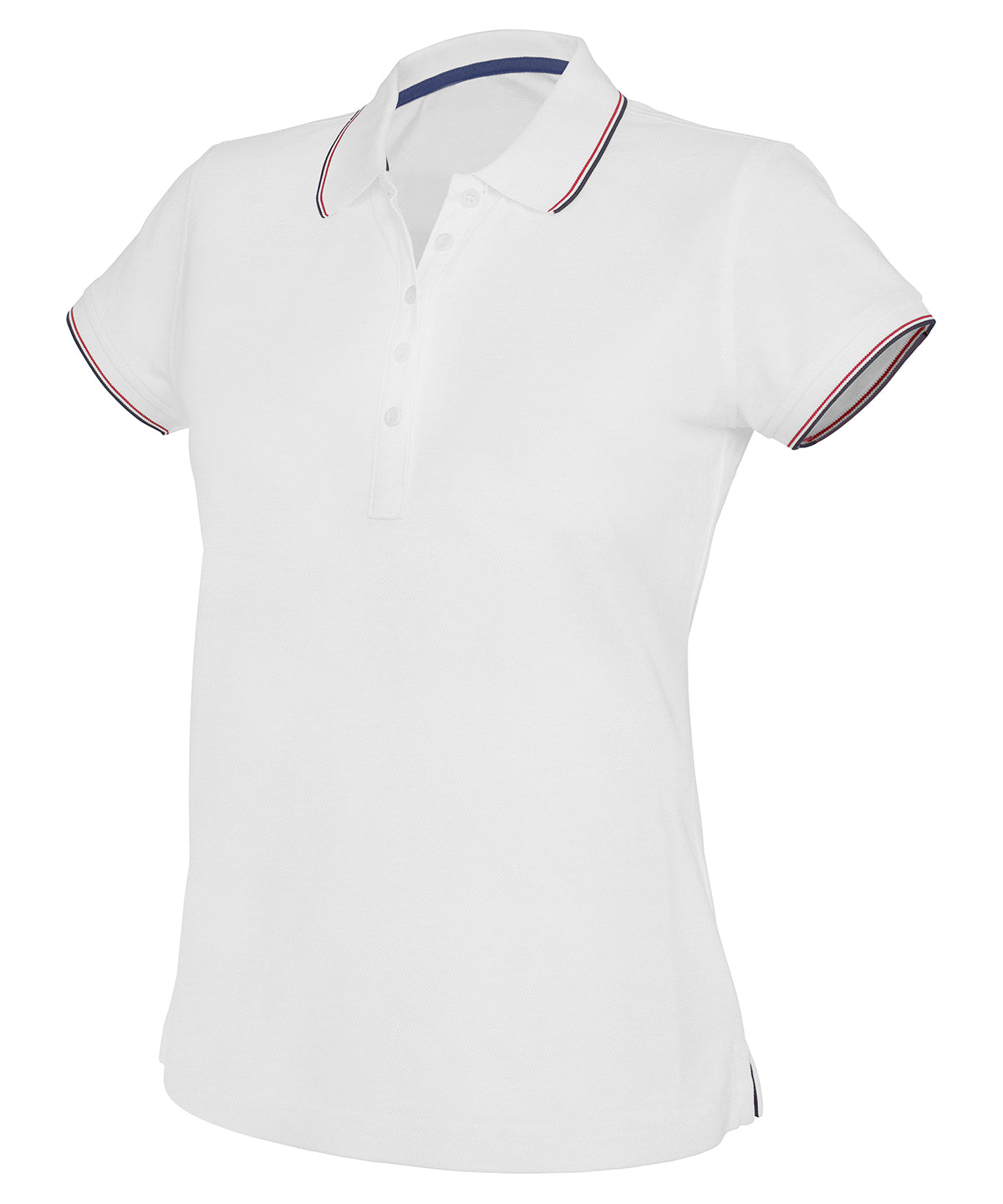 Women's short sleeve polo shirt - White
