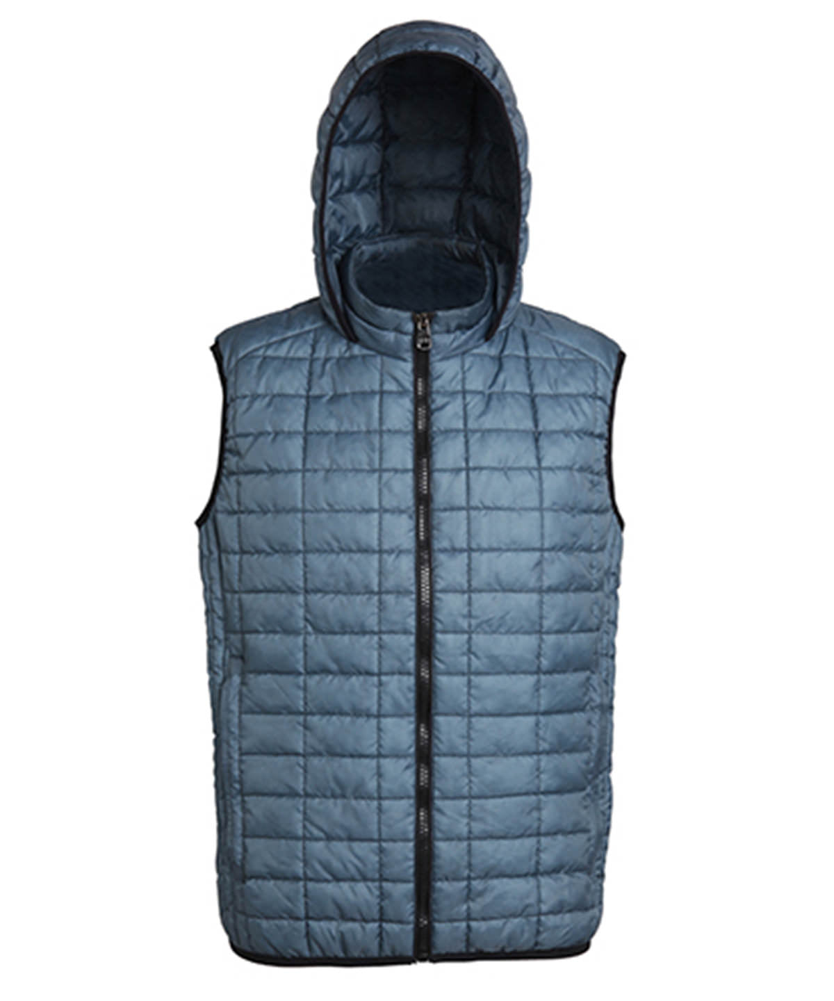 Honeycomb hooded gilet - Steel