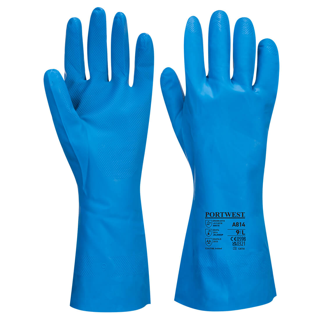 Food Approved Nitrile Gauntlet - Blue