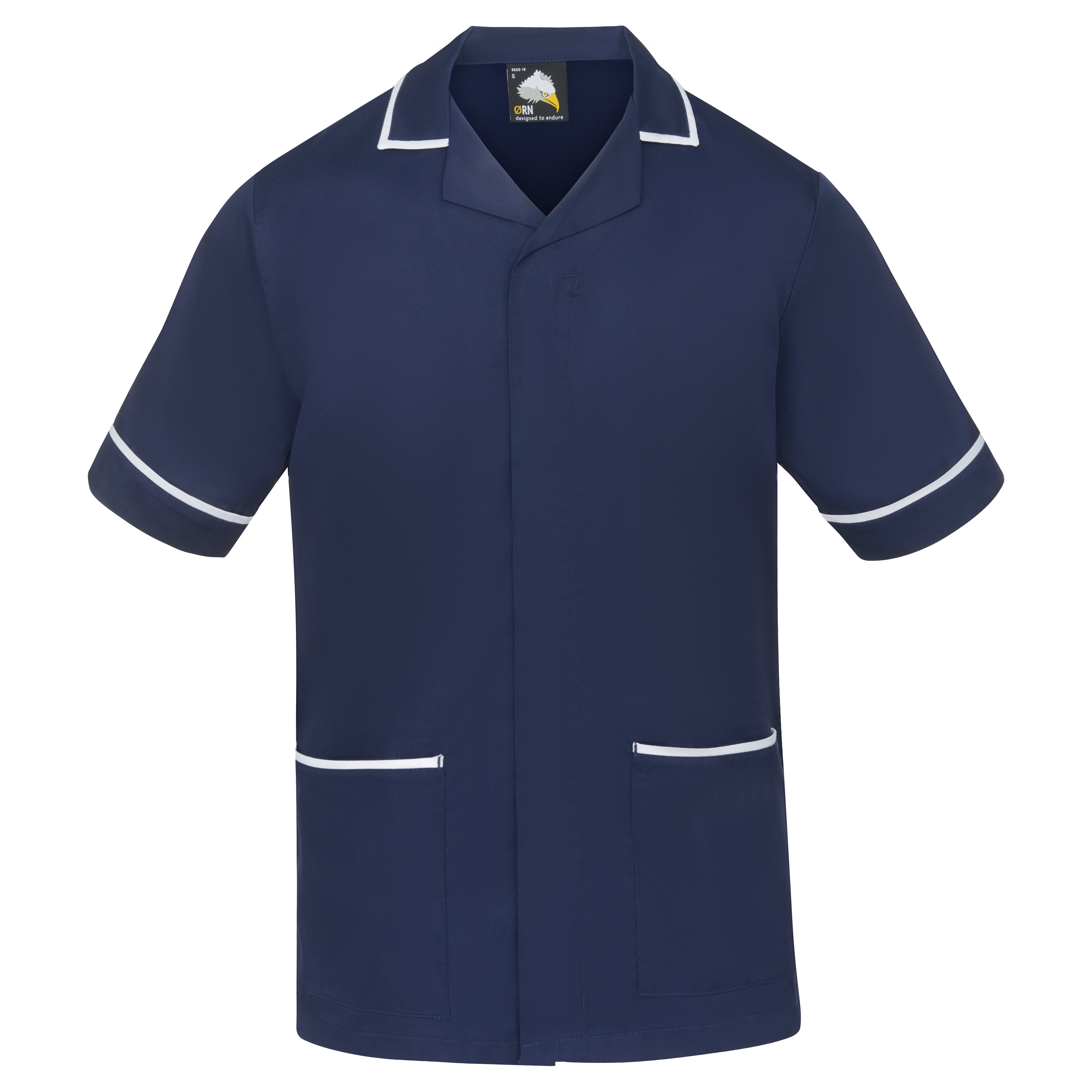 Darwin Male Tunic - Navy With White Trim