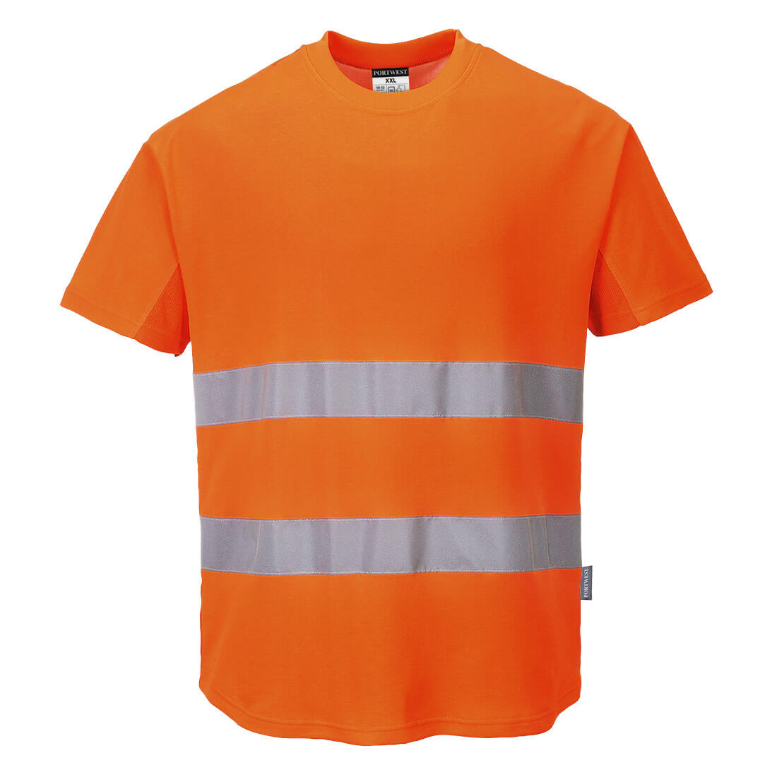 Hi-Vis Cotton Comfort Mesh Insert T-Shirt S/S  - Orange