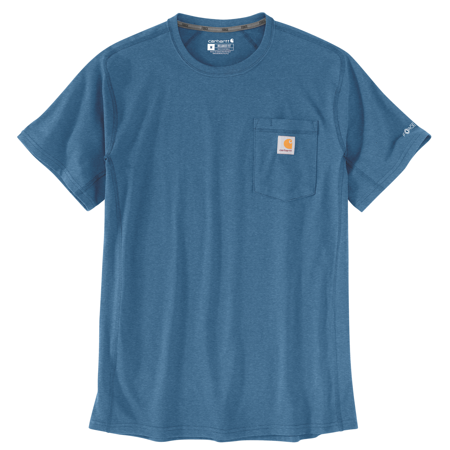 Carhartt Force Relaxed Fit Midweight Short-Sleeve Pocket T-Shirt - Dark Horizon Blue Heather