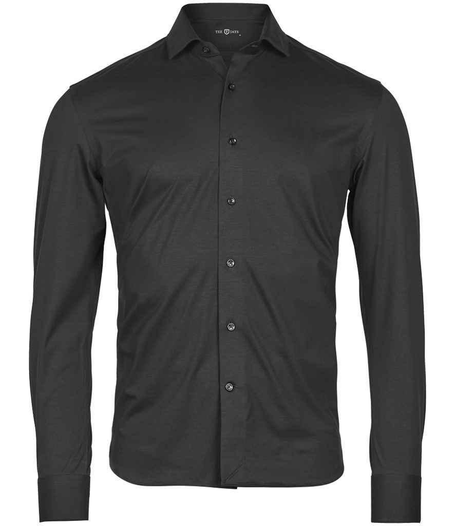 Tee Jays Active Stretch Long Sleeve Shirt - Black