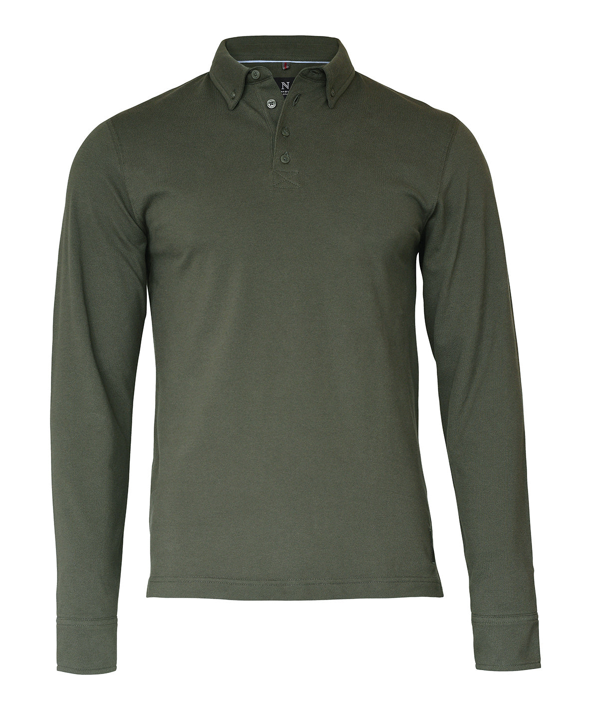 Carlington deluxe long sleeve polo - Olive