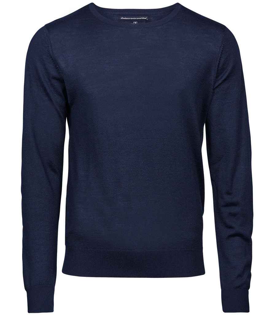 Tee Jays Merino Blend Crew Neck Sweater - Navy