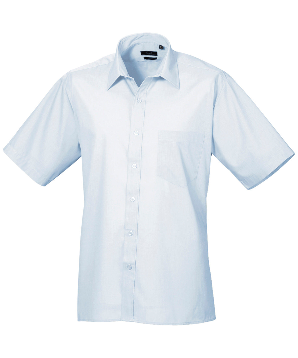 Short sleeve poplin shirt - Light Blue