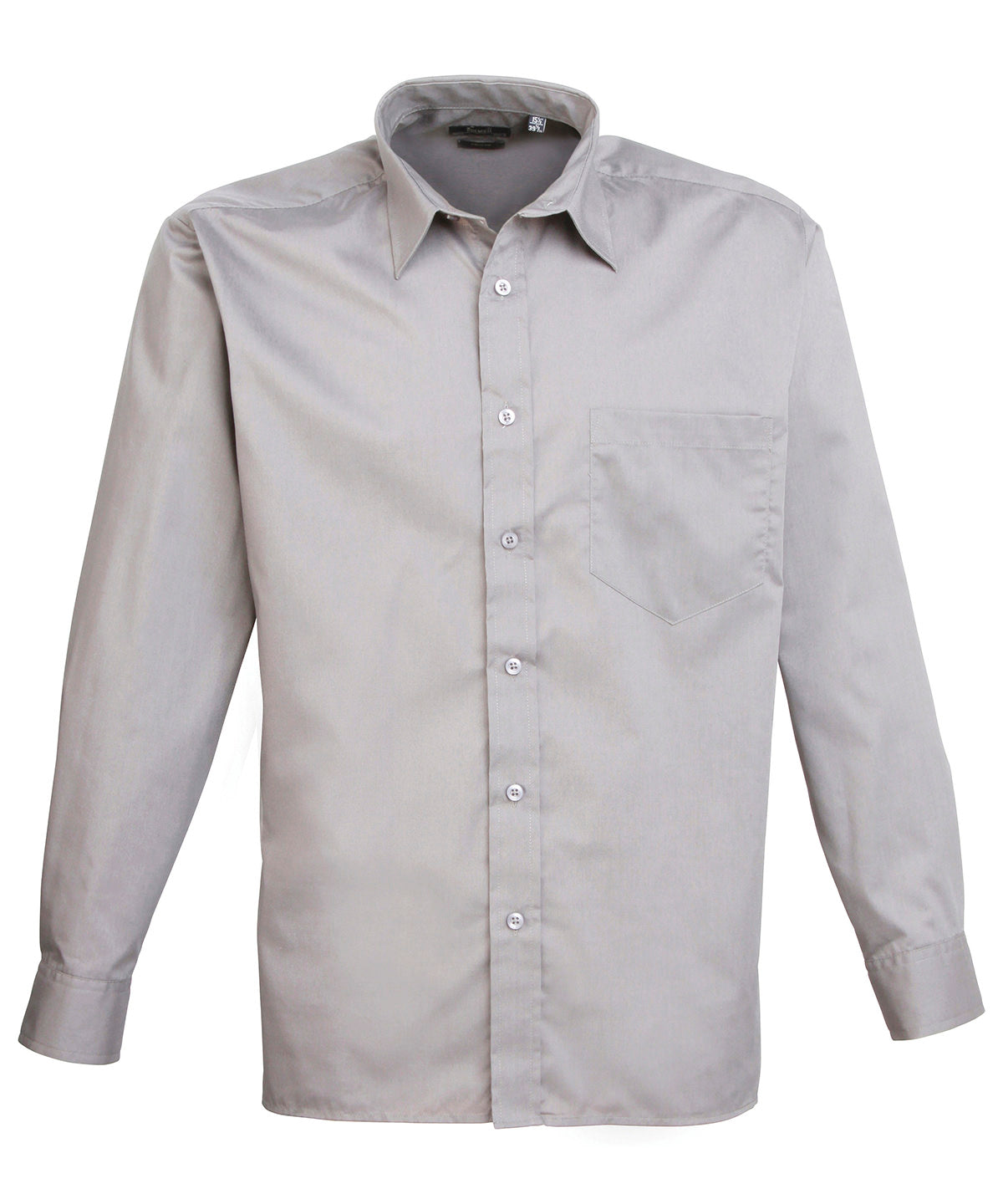 Long sleeve poplin shirt - Silver