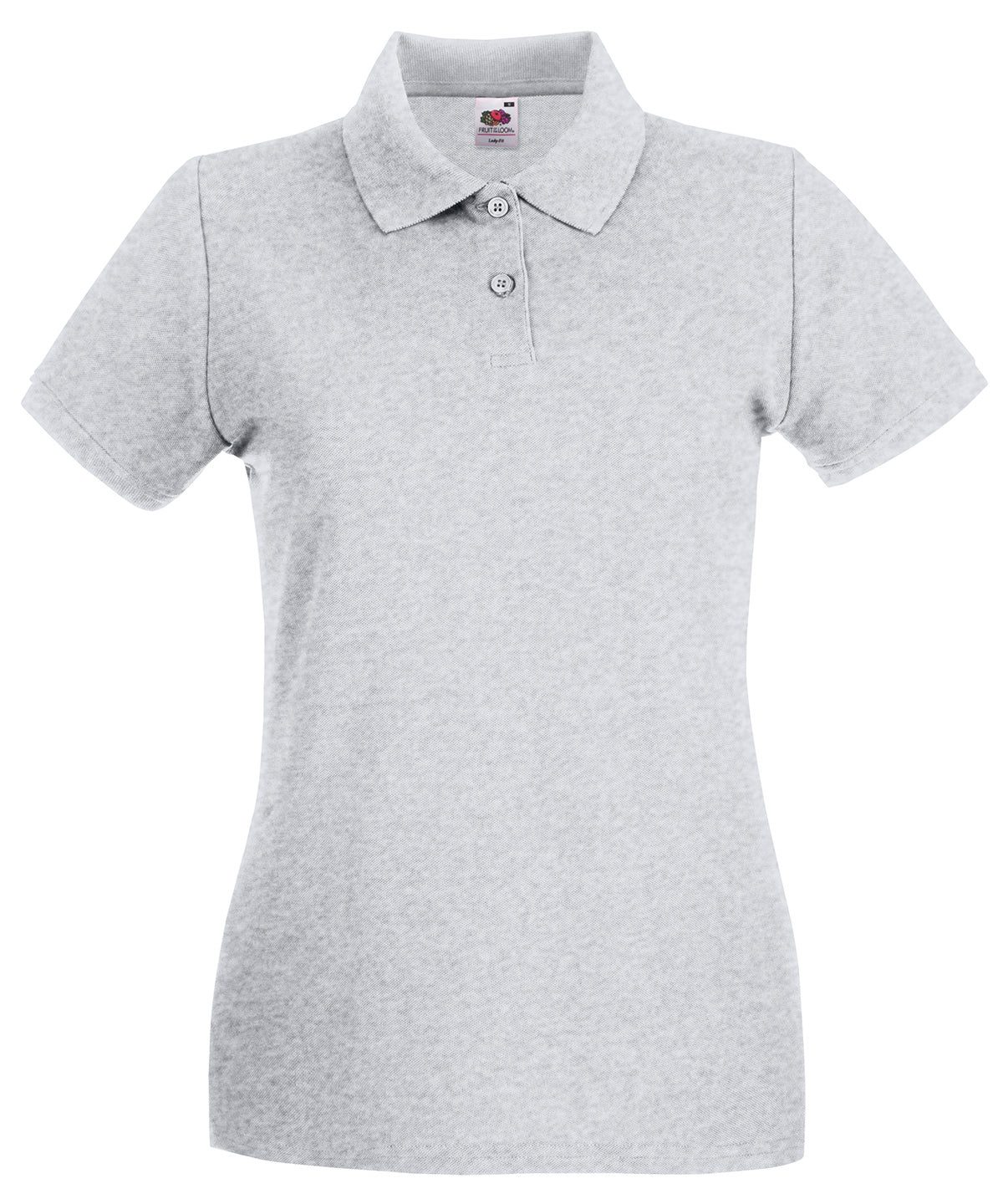 Women's premium polo - Heather Grey