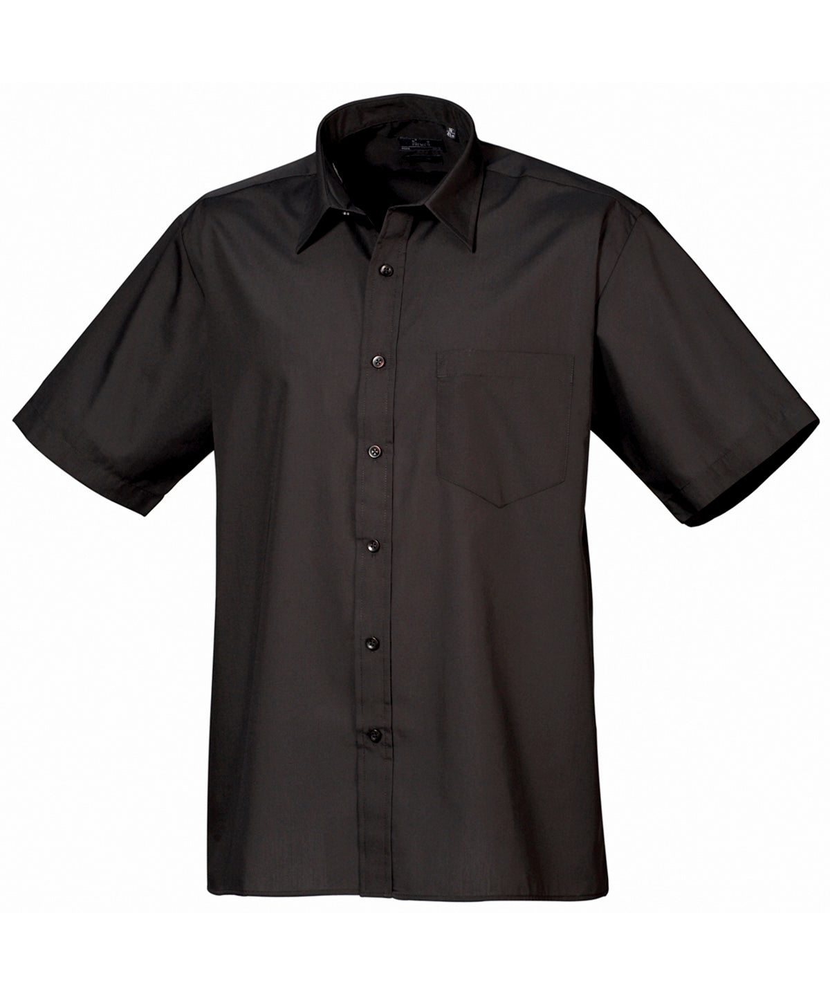 Short sleeve poplin shirt - Black