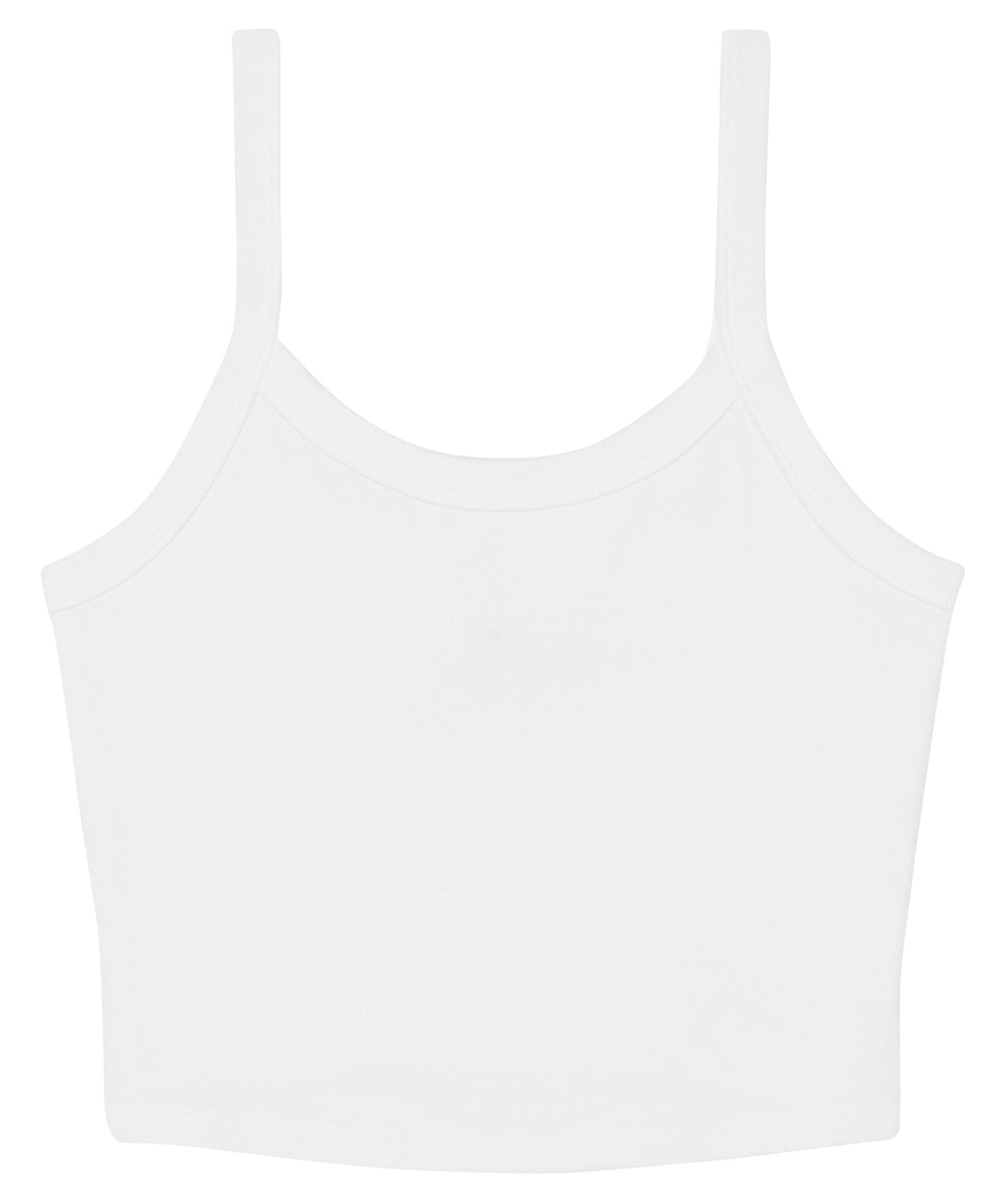 Women’s Micro Rib Spaghetti Strap Tank - Solid White Blend